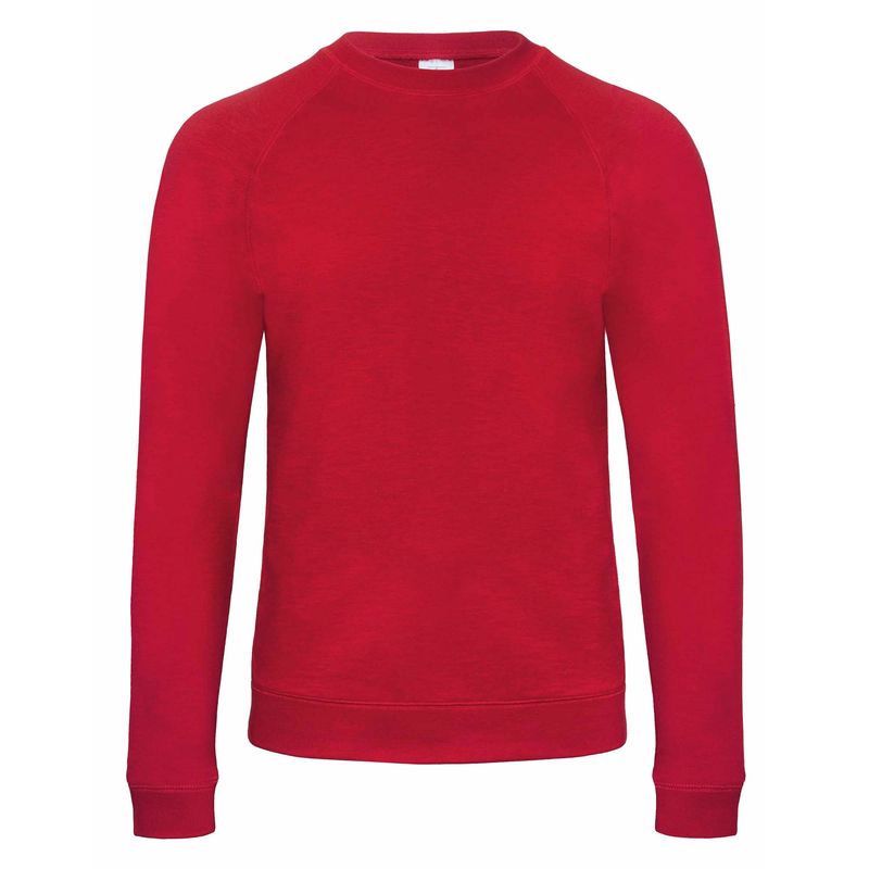 B&C Denim Mens Starlight Slub Sweatshirt Sweater 5 Colors / Chic Red